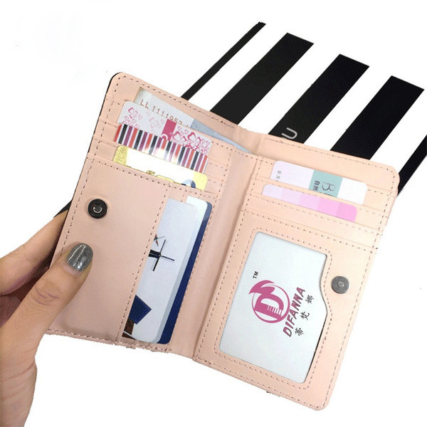 Дамски портфейл с цип в шест цвята