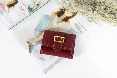 Мини дамски портфейл в много цветове с голяма катарама