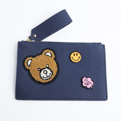 Красив дамски портфейл с декорация меченце