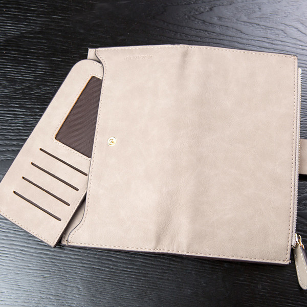 Стилен дамски портфейл с две копчета в 5 цвята