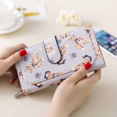 Сладък дамски портфейл с изображение на мече в няколко разцветки