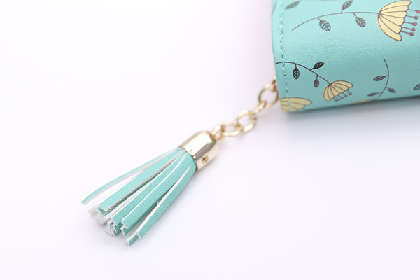 Сладък дамски портфейл с изображения и панделка в няколко разцветки