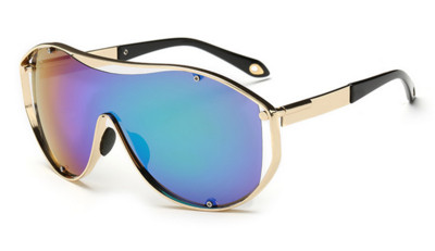 Много стилни и екстравагантни дамски слънчеви очила - тип маска в пет различни цвята на стъклата