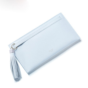 Красив дамски портфейл с пискюл в пет цвята