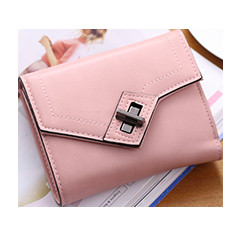 Мини дамски портфейл в пет цвята със закопчалка