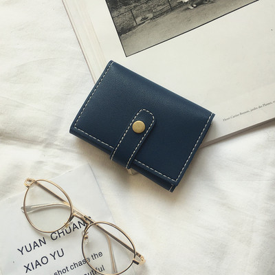 Стилен мини портфейл за дамите с копче