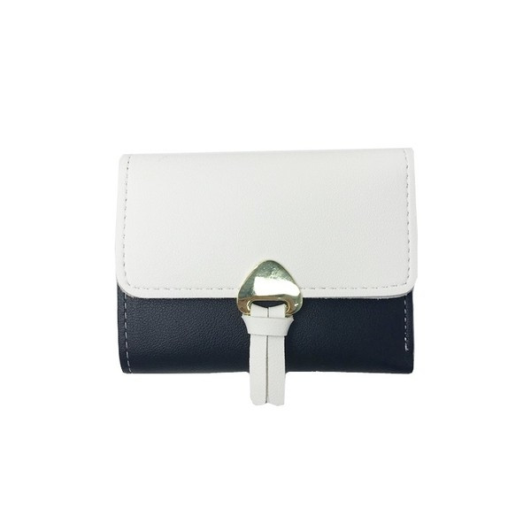 Мини дамски портфейл в няколко разцветки с метална декорация