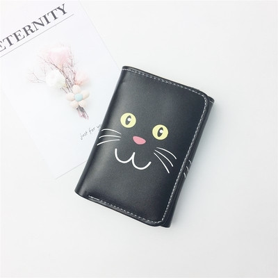 Сладък дамски портфейл с изображение на коте в различни модели