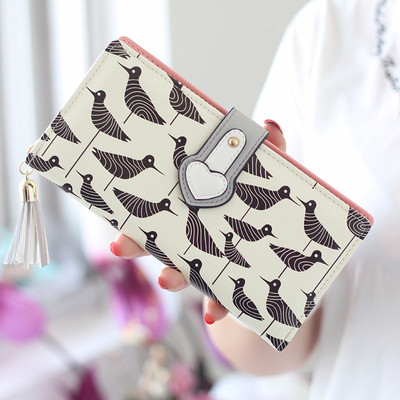 Сладък дамски портфейл с изображения в много разцветки