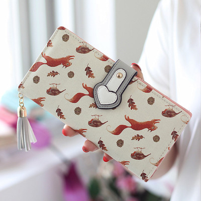 Сладък дамски портфейл с изображения в много разцветки