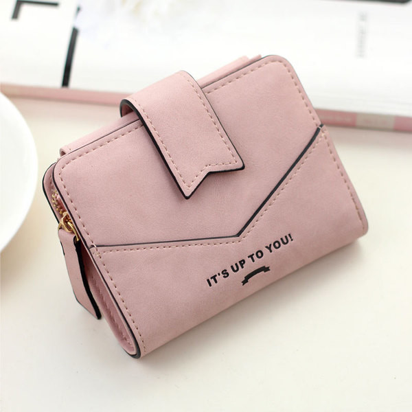 Красив дамски портфейл в малък размер с надпис