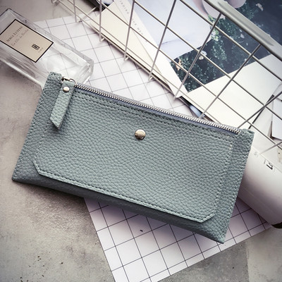 Семпъл портфейл за дамите с копче в четири цвята