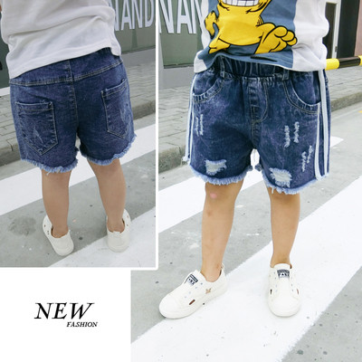 Детски дънкови панталонки за момчета в три модела