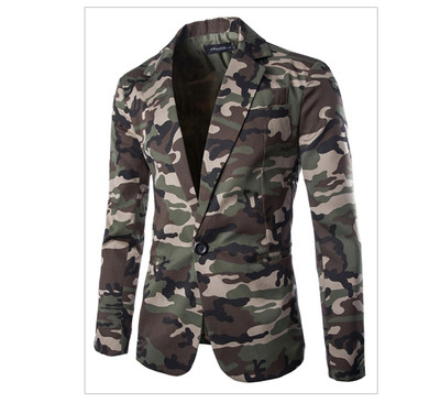 Αθλητικό-κομψό σακάκι καμουφλάζ για άνδρες σε δύο χρώματα