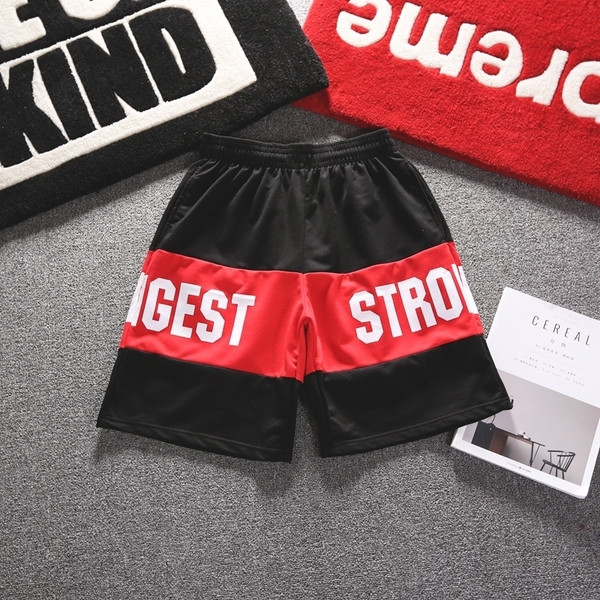 Спортни шорти за мъжете с надпис в два цвята