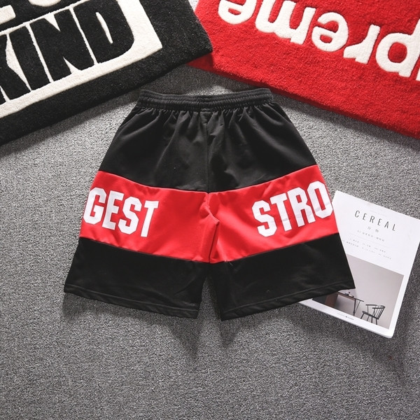 Спортни шорти за мъжете с надпис в два цвята