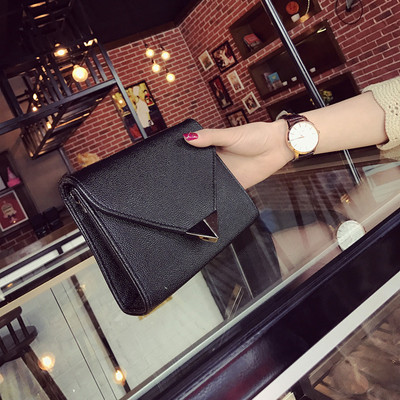 Мини дамски клъч с метална дръжка в няколко цвята