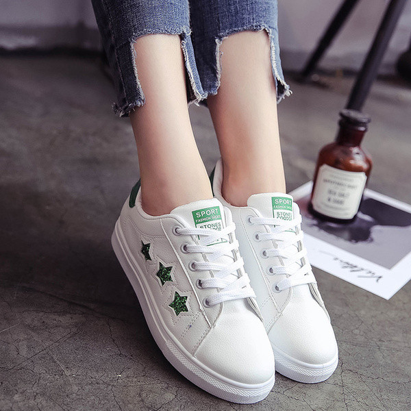 Καθημερινά γυναικεία πάνινα παπούτσια με διακόσμηση αστέρων σε διάφορα λουλούδια