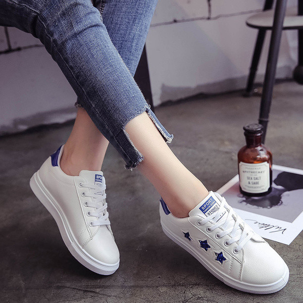 Καθημερινά γυναικεία πάνινα παπούτσια με διακόσμηση αστέρων σε διάφορα λουλούδια