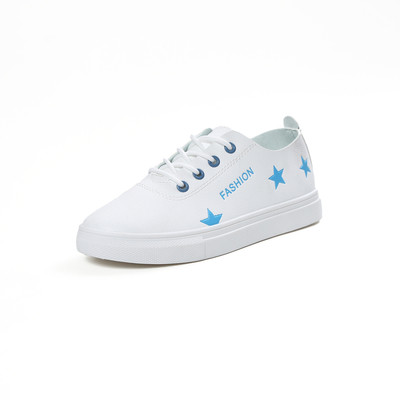 Casual γυναικεία παπούτσια με αστερίσκους σε μαύρο, μπλε και πράσινο χρώμα