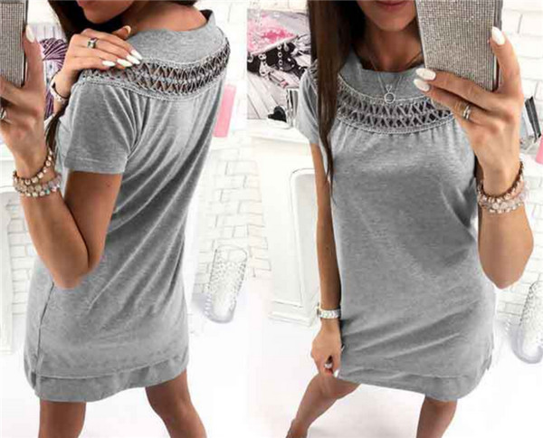 Γυναικείο φόρεμα με κοντό μανίκι σε 3 χρώματα