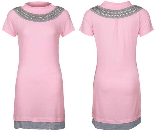 Γυναικείο φόρεμα με κοντό μανίκι σε 3 χρώματα