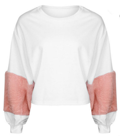 Κομψή, μακρυμάνικη μπλούζα με μακριά μανίκια και με κολάρο σε σχήμα O