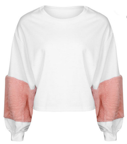 Κομψή, μακρυμάνικη μπλούζα με μακριά μανίκια και  με κολάρο σε σχήμα O