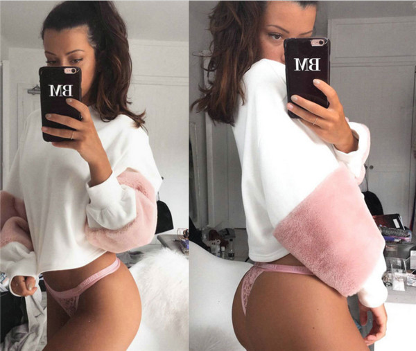 Κομψή, μακρυμάνικη μπλούζα με μακριά μανίκια και  με κολάρο σε σχήμα O