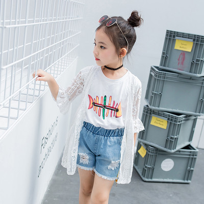 Απαλή ζακέτα  για κορίτσια με μανίκια 3/4