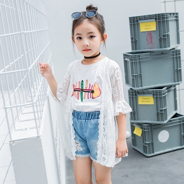 Απαλή ζακέτα  για κορίτσια με μανίκια 3/4