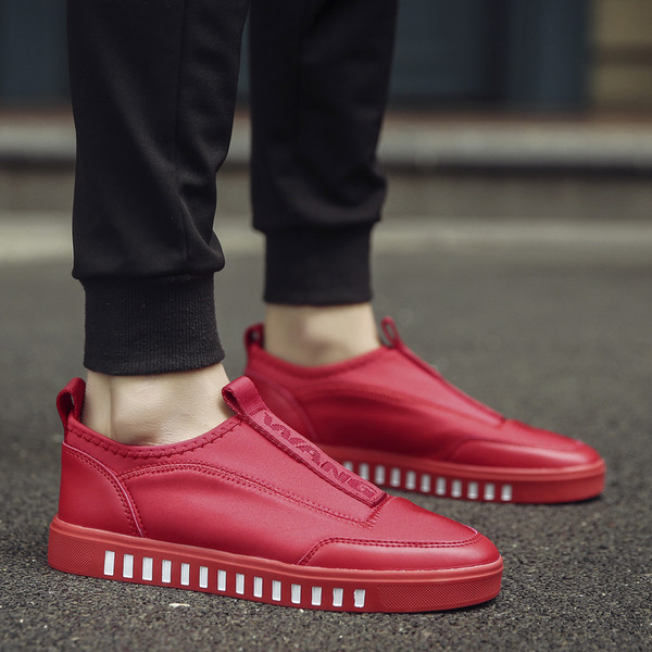 Κομψά ανδρικά πάνινα παπούτσια χωρίς συνδέσμους σε 2 σχέδια σε τρία χρώματα