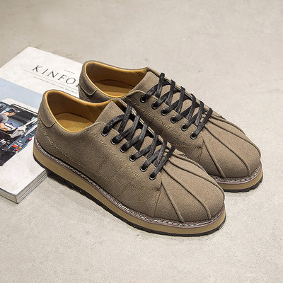 Κομψά ανδρικά πάνινα παπούτσια σε μαύρο, μπεζ και καφέ χρώμα