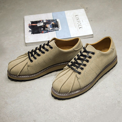 Κομψά ανδρικά πάνινα παπούτσια σε μαύρο, μπεζ και καφέ χρώμα