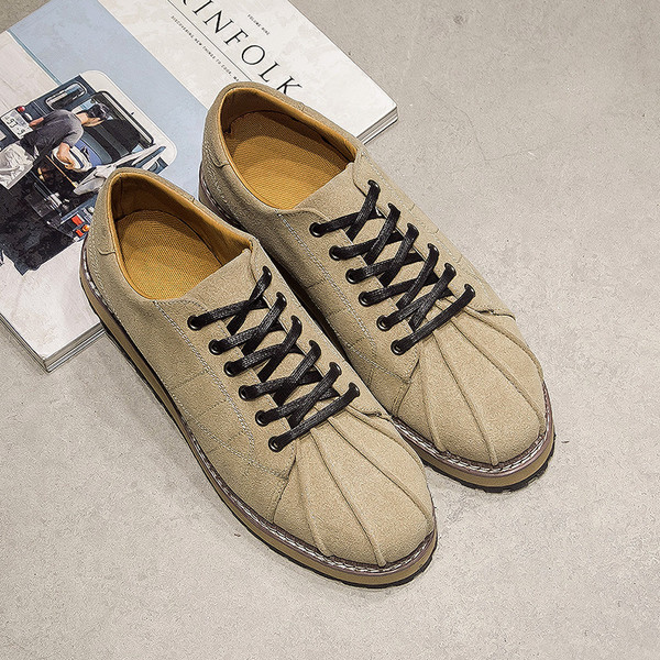 Κομψά ανδρικά πάνινα παπούτσια σε μαύρο, μπεζ και καφέ χρώμα