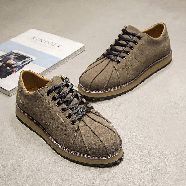 Κομψά ανδρικά πάνινα παπούτσια σε μαύρο, μπεζ και καφέ χρώμα