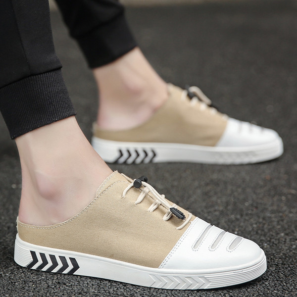 Ενδιαφέρουσα μοντέλα ανδρικά πάνινα παπούτσια  σε γκρι, μπεζ και μαύρο χρώμα