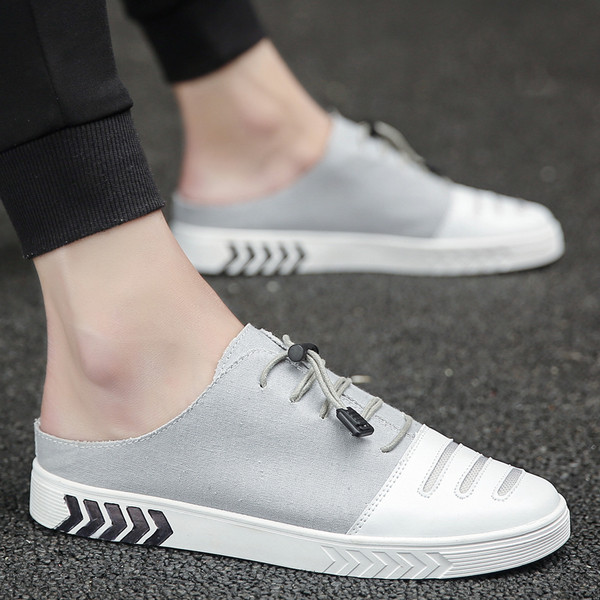 Ενδιαφέρουσα μοντέλα ανδρικά πάνινα παπούτσια  σε γκρι, μπεζ και μαύρο χρώμα