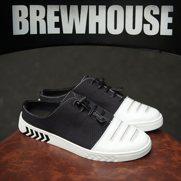 Ενδιαφέρουσα μοντέλα ανδρικά πάνινα παπούτσια  σε γκρι, μπεζ και μαύρο χρώμα