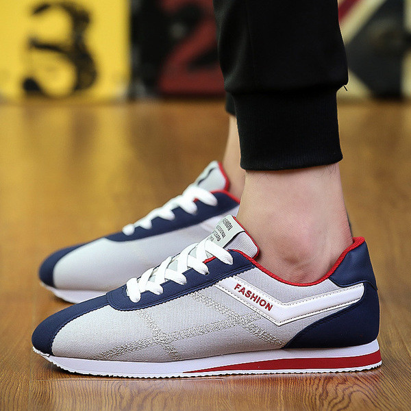 Casual ανδρικά πάνινα παπούτσια με πολύ άνετη επίπεδη σόλα σε τρία διαφορετικά χρώματα