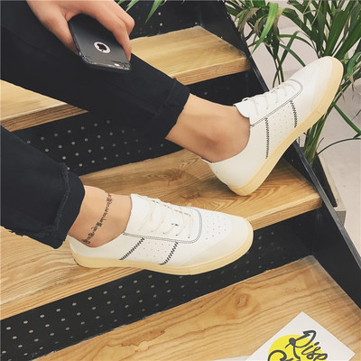 Κομψά ανδρικά  πάνινα παπούτσια σε πορτοκαλί, λευκό και μαύρο χρώμα