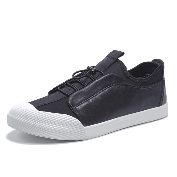 Πολύ κομψά ανδρικά πάνινα παπούτσια σε μαύρο χρώμα