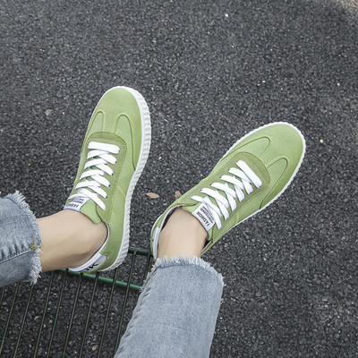 Αθλητικά πάνινα παπούτσια ανδρικά σε πράσινο, λευκό και μαύρο χρώμα