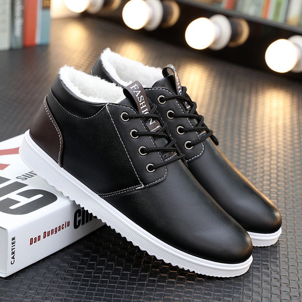 Много удобни и топли мъжки зимни обувки с топла подплата - 3 цвята