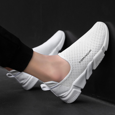 Αθλητικά αναπνεύσιμα πάνινα παπούτσια χωρίς κορδόνια σε τρία χρώματα