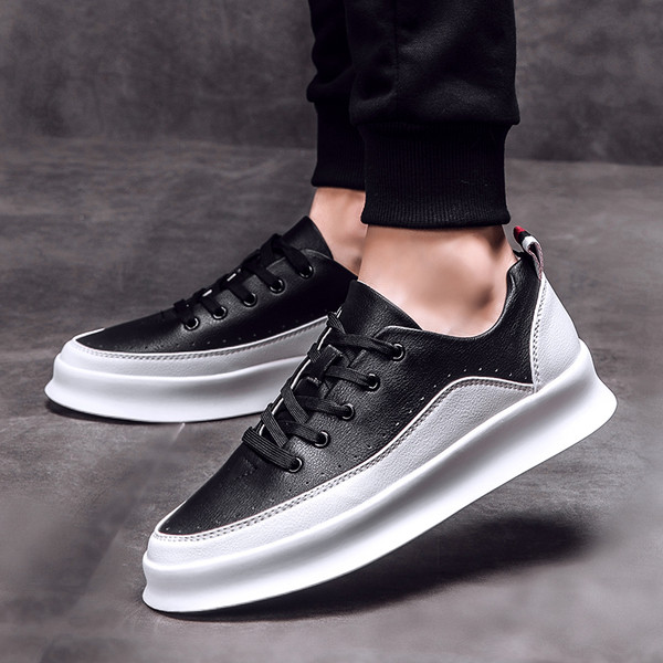 Κομψά πάνινα ανδρικά παπούτσια  με ψηλά πέλματα σε τρία χρώματα