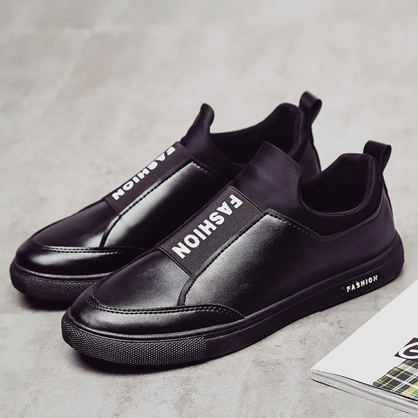 Стилни мъжки кецове без връзки с надпис