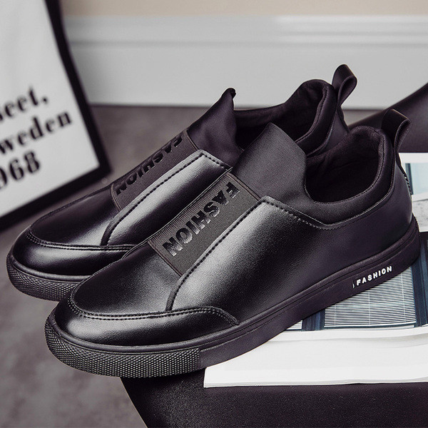 Стилни мъжки кецове без връзки с надпис