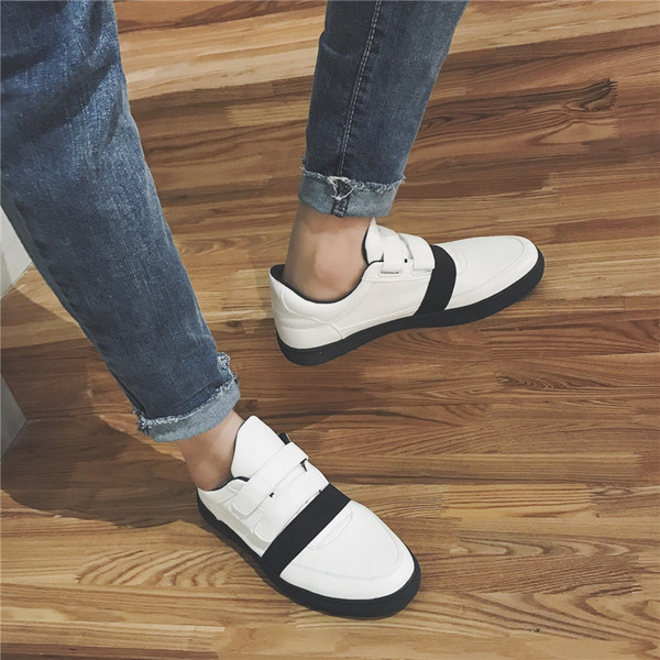 Спортно-елегантни мъжки маратонки с лепенки в две разцветки