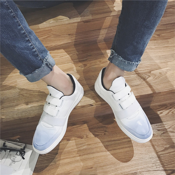 Спортно-елегантни мъжки маратонки с лепенки в две разцветки